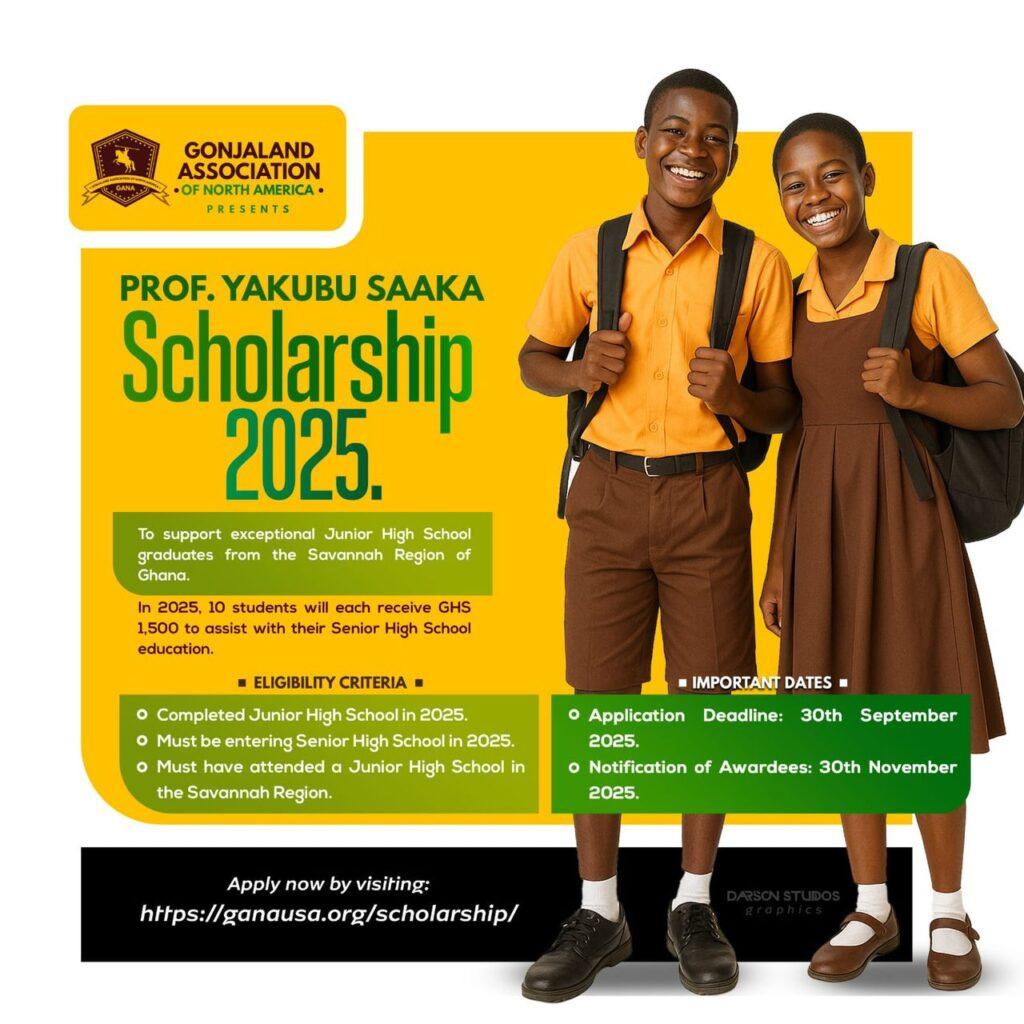 Prof. Yakubu Saaka Scholarship 2025