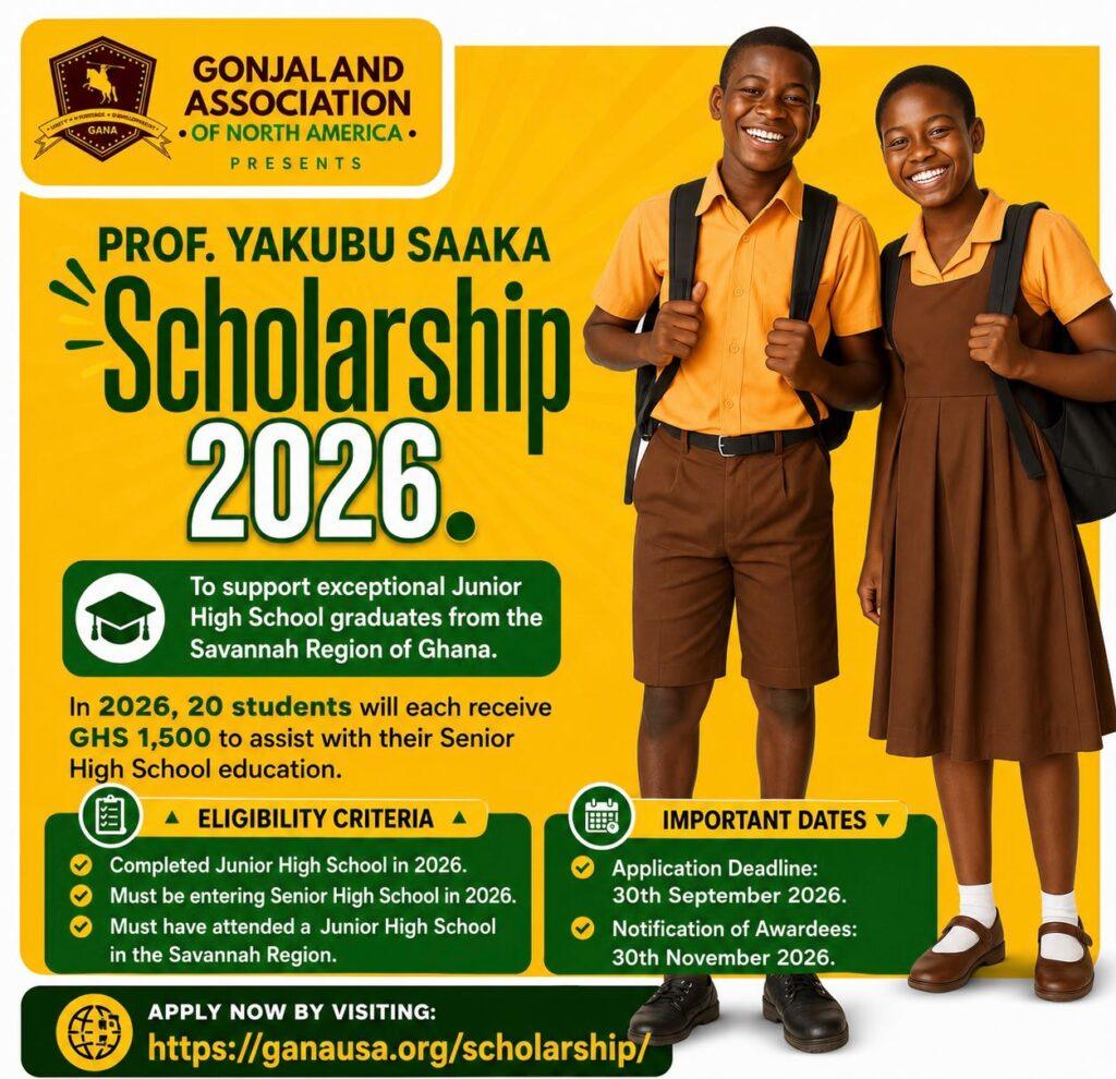 Prof. Yakubu Saaka Scholarship 2026